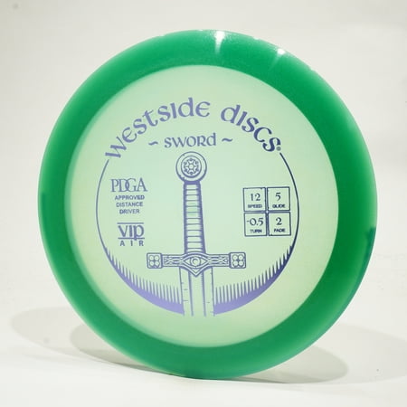 Westside Discs VIP Air Sword Disc Golf Distance Driver Pick Color/Weight [Stamp & Exact Color May Vary] Green 155-159g