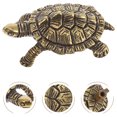 thumbnail image 3 of Miangastore Mini Turtle Handle Light Brown Brass 1Pack 1.8In Furniture Pull, 3 of 9