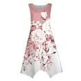 thumbnail image 4 of YDKZYMD Summer Casual Dresses for Women Floral Flowers Wedding Maxi Beach Boho Tank Dresses Hem Sundress Petite Sleeveless Midi Dress with Pockets Pink L, 4 of 5