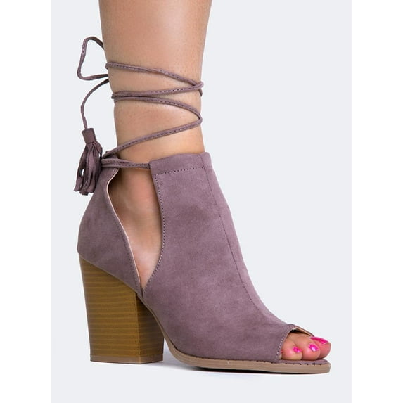 Qupid Barnes-35a - Taupe Suede PU 6.5