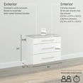 thumbnail image 5 of Prepac HangUps 3-Drawer Base Storage Cabinet, White, 5 of 19