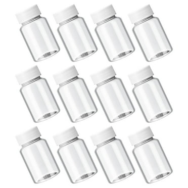 12pcs Travel Bottles with Caps Empty Bottles Plastic Container Small Medicine Bottles( )