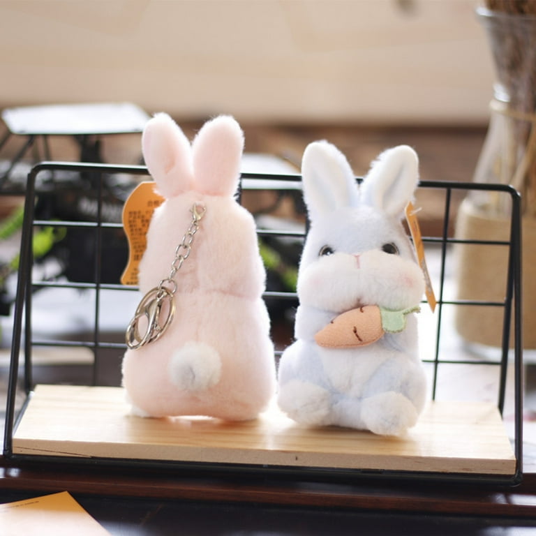 Liwen 12cm Rabbit Plush Toy Hanging Design Cute Plush Doll Key Ring Stuffed Animal Plush Bunny Doll Keychain Bag Pendant, Kids Unisex, Size: One size