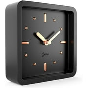 Driini Modern Mid Century Desk & Shelf Clock for Mantle, Bedroom Nightstand