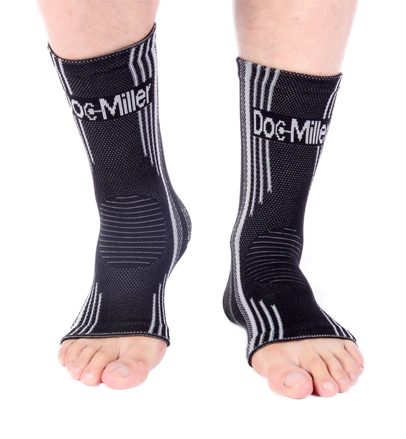 COOLOMG Ankle Brace Compression Foot Support Sleeves 1 Pair for Injury Recovery Eases Swelling Joint Pain Achilles Tendon Support 20-30mmHG Feet Socks