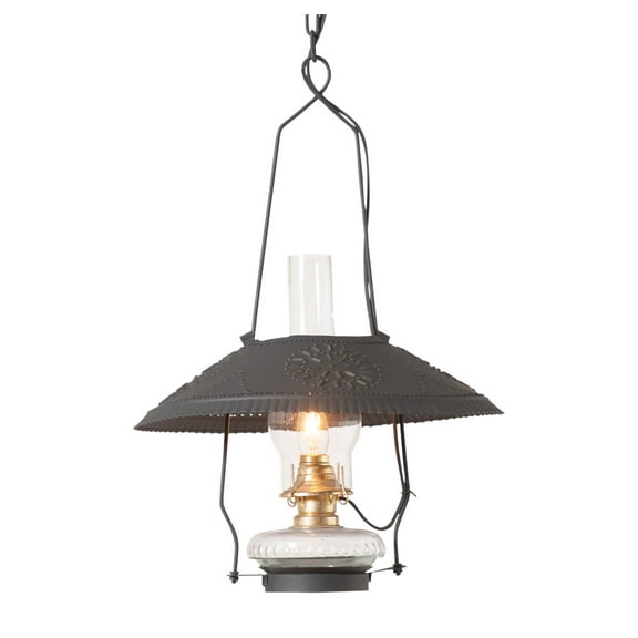 Irvins Country Tinware Store Lamp in Smokey Black