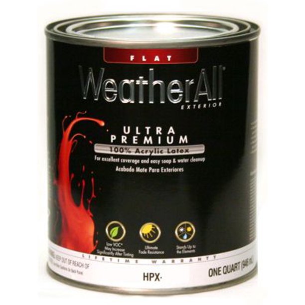 True Value Mfg HPXPQT Ultra Premium Exterior Latex Paint, Flat Pastel Base, 1Qt. Quantity 4