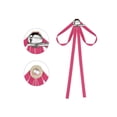 thumbnail image 3 of Pin de broche para mujer, lazo de satén con perla para fiesta de boda, talla única, rojo rosa, 3 of 5