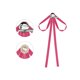 thumbnail image 3 of Pin de broche para mujer, lazo de satén con perla para fiesta de boda, talla única, rojo rosa, 3 of 5