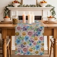 thumbnail image 2 of Table Runner 90 Inches Long for Kitchen Dining, Watercolor Flowers Dresser Scarf Farmhouse, Dining Table Decorations for Wedding/Parties, Spring Floral Daisy Plants Country Beige 13 x 90 In, 2 of 8