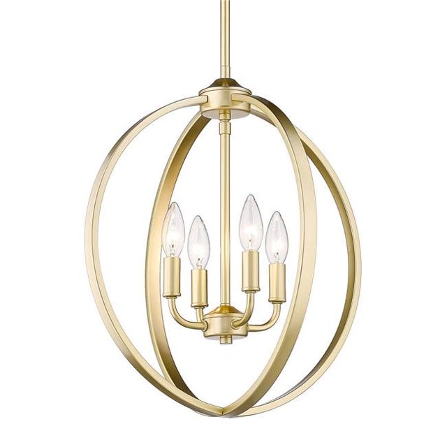 Golden Lighting 3167-4P OG Colson 4 Light Pendant, Olympic Gold