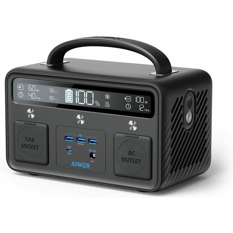 Anker Portable Power Station, Powerhouse II 300, 300W/288Wh Solar Generator  with 110V AC Outlet/65W USB-C Power Delivery for Camping, Road Trips,