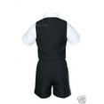 thumbnail image 5 of Baby Boy Infant Toddler Wedding Formal Party Shorts Black Vest Suit S-4T Gingham, 5 of 7