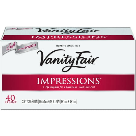 Vanity Fair Dinner Napkins 8-Fold, 40 ct
