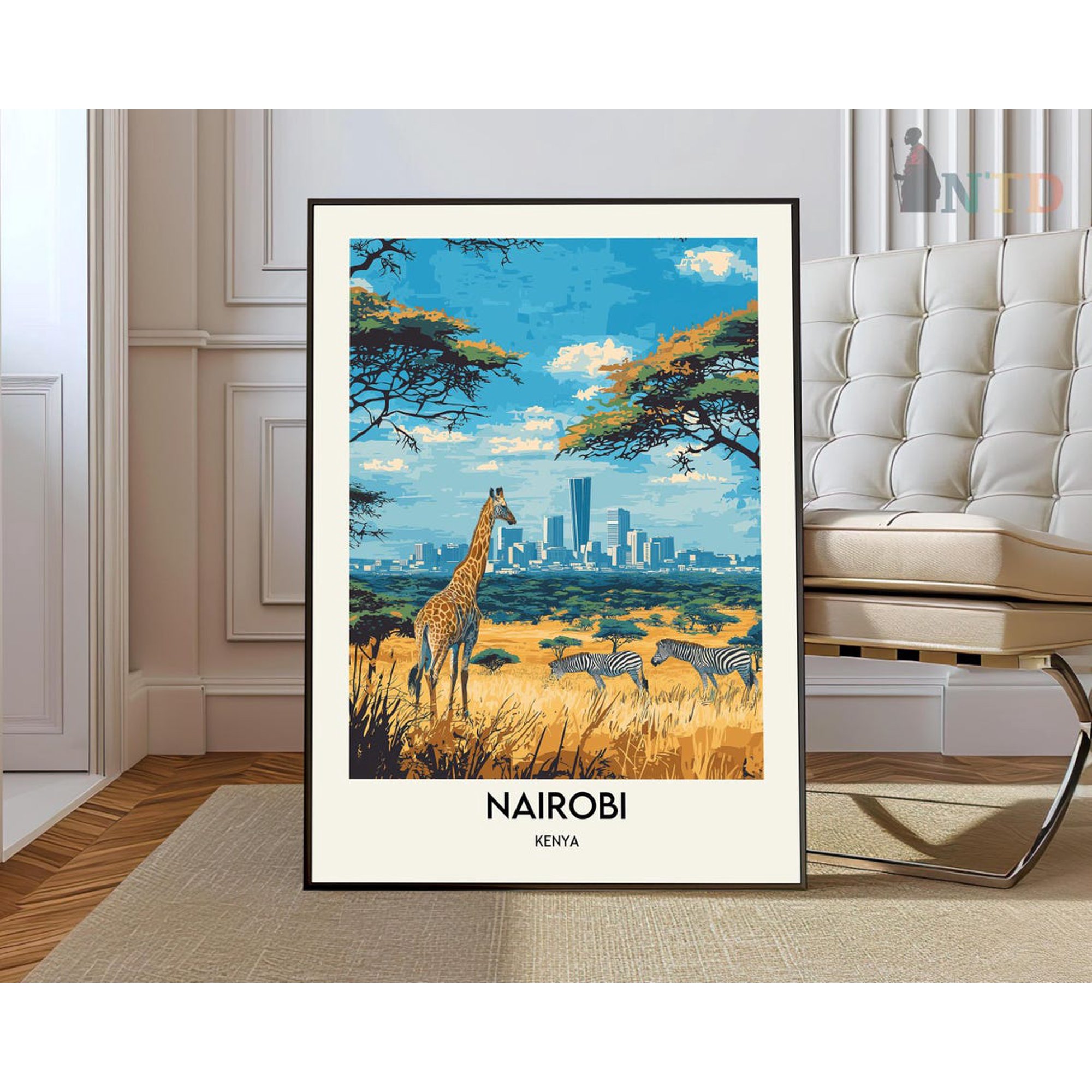 Nairobi Kenya City Poster Unframed Paper Print