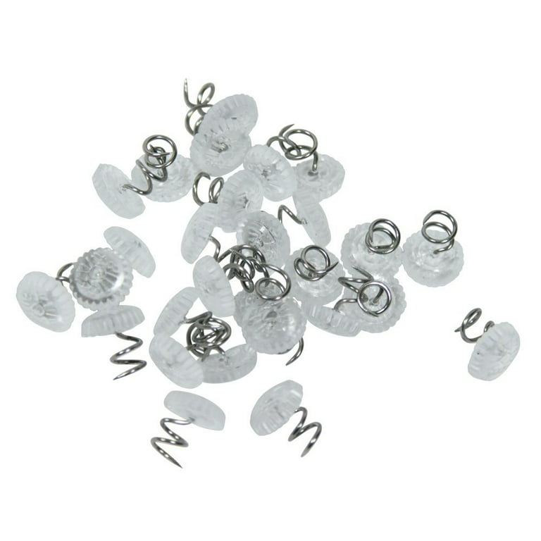 Upholstery Twisty Pins With Clear Heads - 50 Pack - Holds