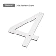 thumbnail image 3 of Uxcell 6 Inch 304 Stainless Steel House Number Polishing for Door Mailbox(Number 4), 3 of 5