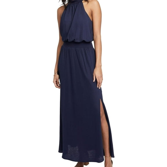 Rachel Roy Womens Blouson Maxi A-line Dress, Blue, Large