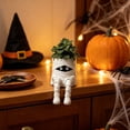 thumbnail image 3 of Clearance! Halloween Whimsical Hanging Leg Planter, Resin Succulent Garden Pot, Mummy, 3 of 8