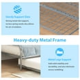 thumbnail image 5 of Twin Over Full Bunk Bed for Kids with Trundle, UHOMEPRO Metal Bunk Beds Twin Over Full Size No Box Spring Needed, Safety Guard, Noise Free for Small Bedroom, CPC Certification, Silver, 5 of 12