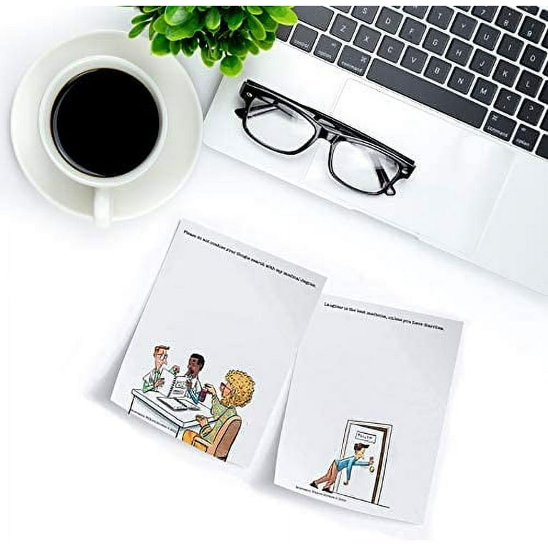 BHMVASE Funny Sticky Note, 4 Pieces Novelty Memo Pads Sticky Note