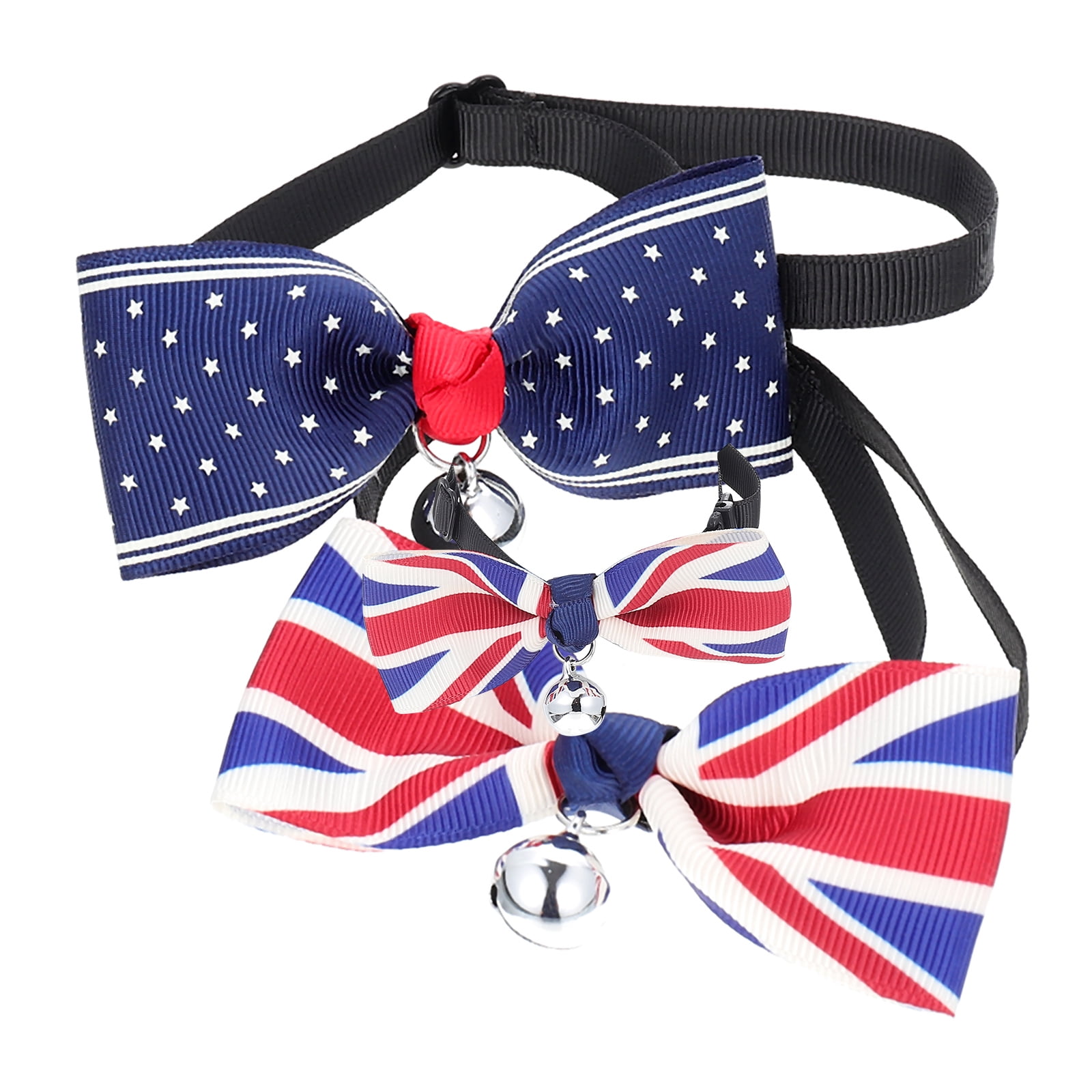 Dog Collar Bow Pet Tie Cat Neck Ties Grooming Neckwear Puppy Day Kitten Bowknot Collars Independence Accessories Animal, Size: 9X4X1CM