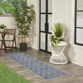 thumbnail image 4 of Nourison Essentials Indoor/Outdoor Blue Ivory 2'2" x 7'6" Area Rug (2x8), 4 of 9