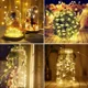 thumbnail image 2 of Guirnalda de luces solares para exteriores, 400/300/200/100 LED, 8 modos, para jardín, patio, árbol, fiesta de Navidad, lámpara de alambre de cobre resistente al agua, 2 of 6
