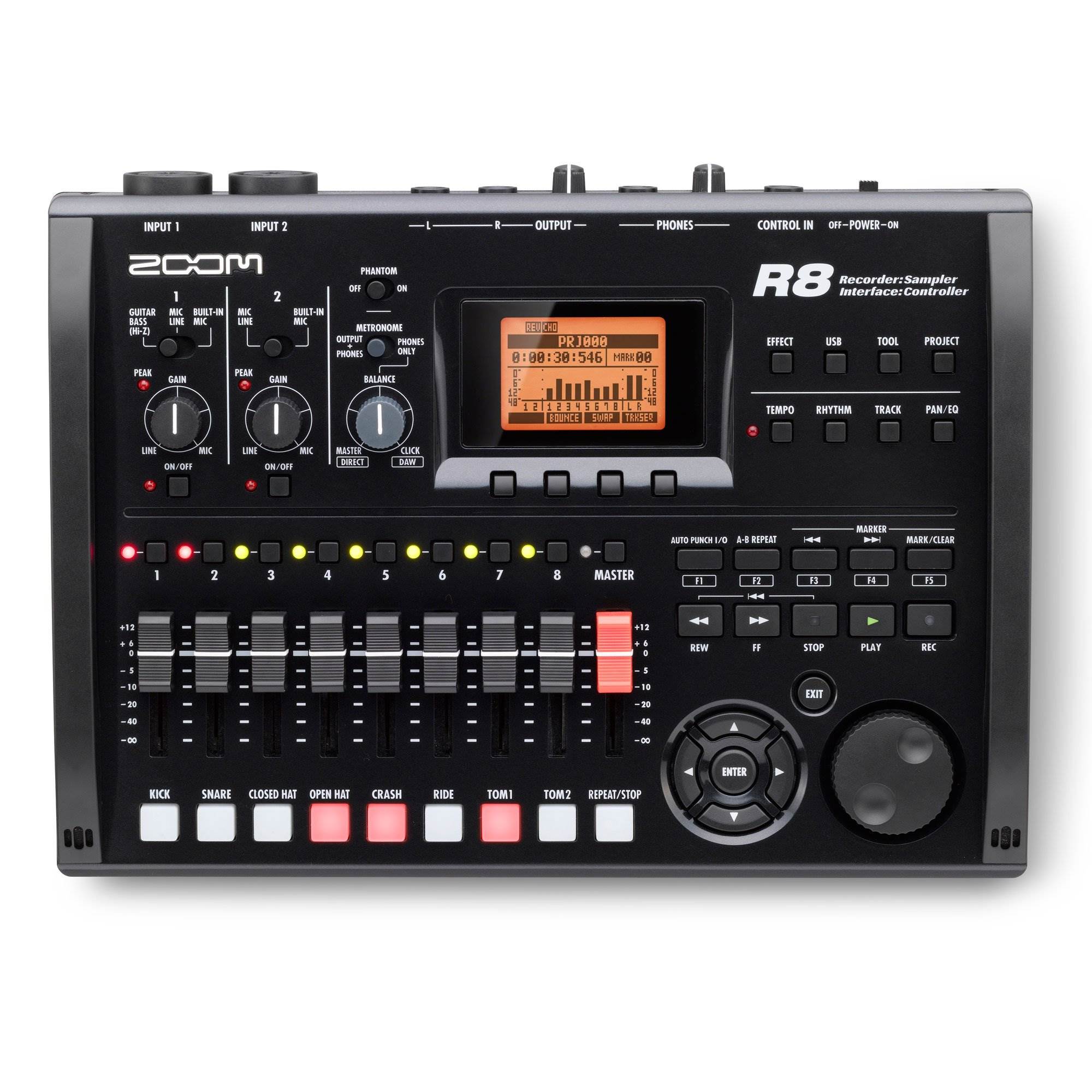 Zoom R8 Studio Digital Multitrack SD Recorder, DAW Controller, & 8 Pad