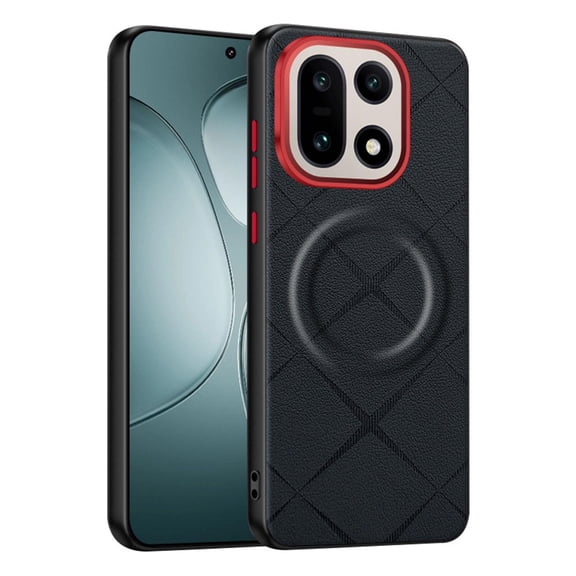 Case For OnePlus 15, PU Leather Shell With Non-Slip Camera Protective Cover