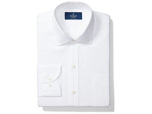 Buttoned Down mens Slim Fit Button-collar Solid Non-iron Dress Shirt