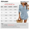 thumbnail image 5 of Almusen Beach Cover up for Women Bikini Swimsuit Bathing Suit Cover up Drawstring Shirt Dress, 5 of 5