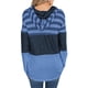 thumbnail image 3 of Sudadera con Capucha Manga Larga Empalme De Rayas Ajuste Suelto Suave Sudadera con Capucha para Mujer para Cita Diaria En La Universidad Azul Claro XL, 3 of 6