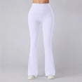thumbnail image 4 of KHONTS Women's Yoga Pants Bootcut Leggings High Waisted Workout Tummy Control Flare Pants Lifting Stretchy Athletic Trousers Purple S, 4 of 7