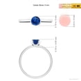 thumbnail image 4 of ANGARA Natural Semi Bezel-Set Sapphire Solitaire Engagement Ring in 14K White Gold for Women (Size-5mm) | September Birthstone, Anniversary, Jewelry Gift for Women | Natural Blue Sapphire Ring, 4 of 8