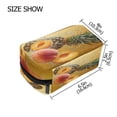 thumbnail image 3 of BZSMCE Makeup and Cosmetic Bag Women Simple Pineapple Peaches with Water Splash Pattern Square Cosmetic Bag, 3 of 6
