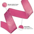 thumbnail image 3 of Metallic Wired Edge Ribbon,Bexikou 2.55 Inch 20 Yards Chrisrmas Glitter Ribbon,Metallic Glitter Wired Ribbon for Christmas Tree, Garland, Wreath, DIY Crafts Ornaments(Rose Red), 3 of 7