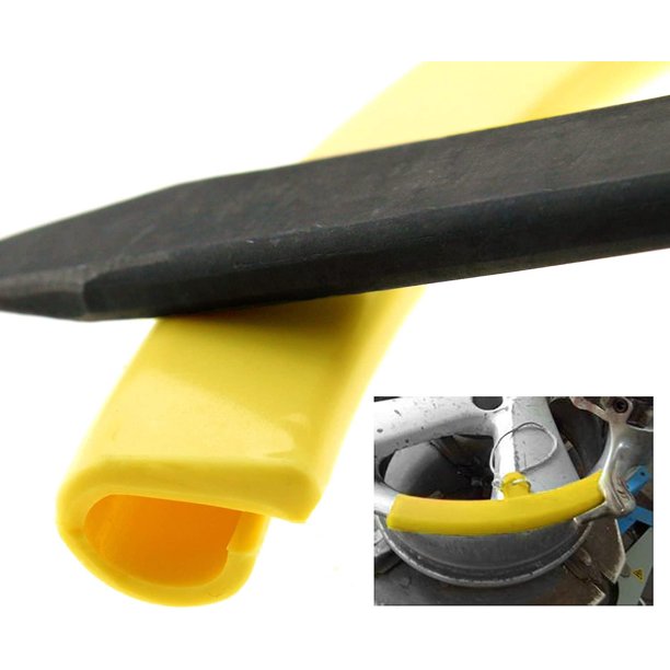 Protectores de llantas para llantas, herramienta para cambiar llantas, herramienta para quitar llantas, protector de bordes, motocicleta Quad (2 piezas, amarillo) LingWen 8390605726415