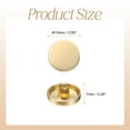 thumbnail image 2 of Uxcell 15pcs Metal Round Buttons 15mm Alloy Flat Sewing Buttons, Matte Gold, 2 of 6