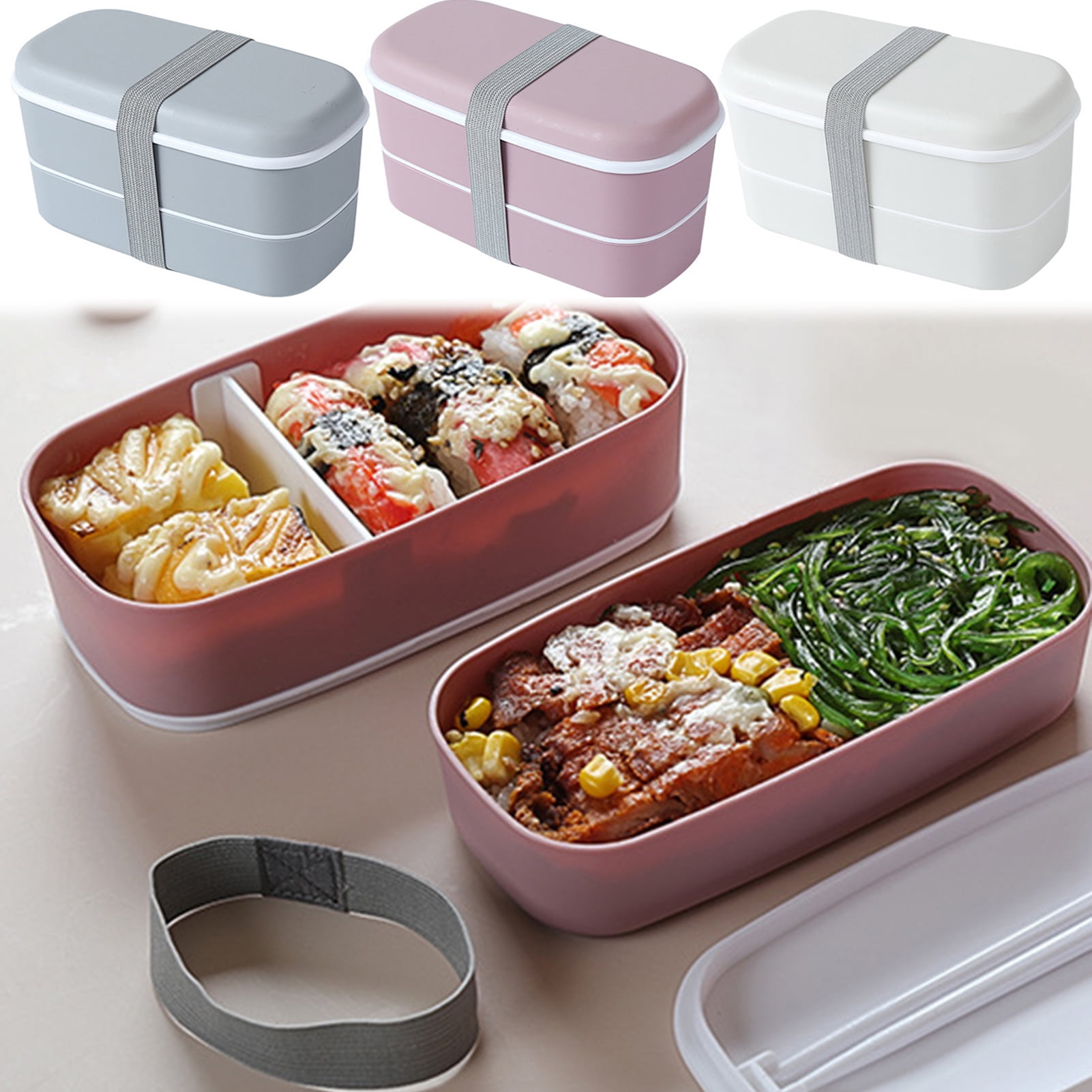 Silicone Bento Box with Utensils –