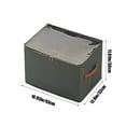 thumbnail image 3 of Fabric Folding Storage Box with Lid | Multi-Compartment Organizer for Underwear Socks & Small Clothing | 43x32x30cm Beige Gray Oxford Cloth | Space Saving Foldable Design for Wardrobe & Home Use, 3 of 6