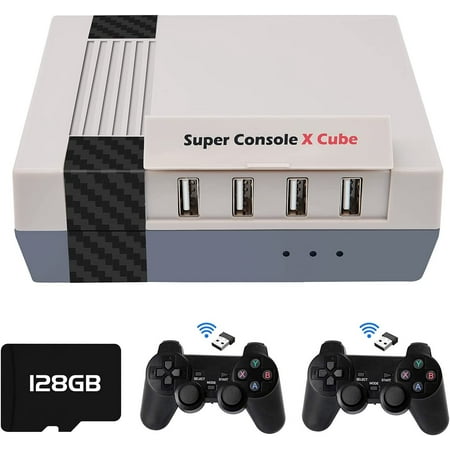41,000+ Games,Classic Mini Game Console,Super Console X Cube Game Consoles Support 4K HD Output,4 USB Port,Up to 5 Players,LAN/WiFi,2 Gamepads,Best Gifts(128GB)