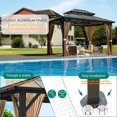 thumbnail image 5 of Soonbuy 10*13 FT Heavy Duty Double Roof Outdoor Gazebo, with Netting and Sunshade Curtains, 5 of 8