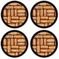thumbnail image 2 of Silicone Non-Slip Drink Coasters with Removable Printed Absorbent Felt Pad - Set of 4 - Corks - Image by Dan Morris, 2 of 3