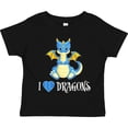 thumbnail image 3 of Inktastic I Love Dragons with Cute Blue Dragon Boys or Girls Toddler T-Shirt, 3 of 5