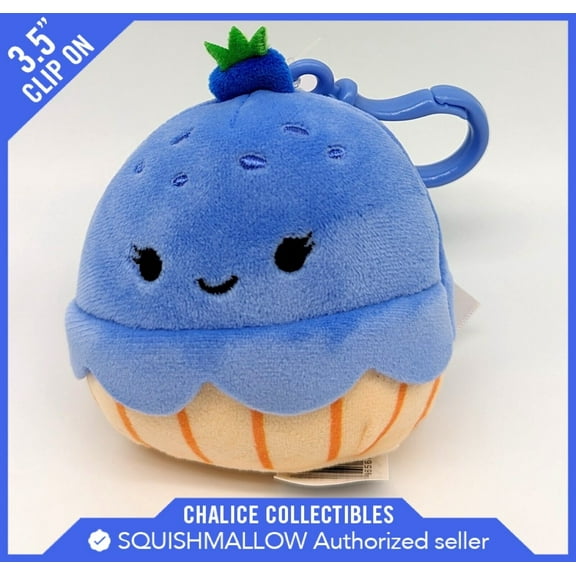 Squishmallow Kellytoy Plush Sp Food Jova as Muffin Clip On Keychain 3.5" NWT