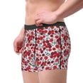 thumbnail image 2 of Uemuo Red Hawthorn Pattern Men's Boxer Briefs,Trunk Anti-Chafing,Comfortable, Durable, and Stylish Underwear-Medium, 2 of 9