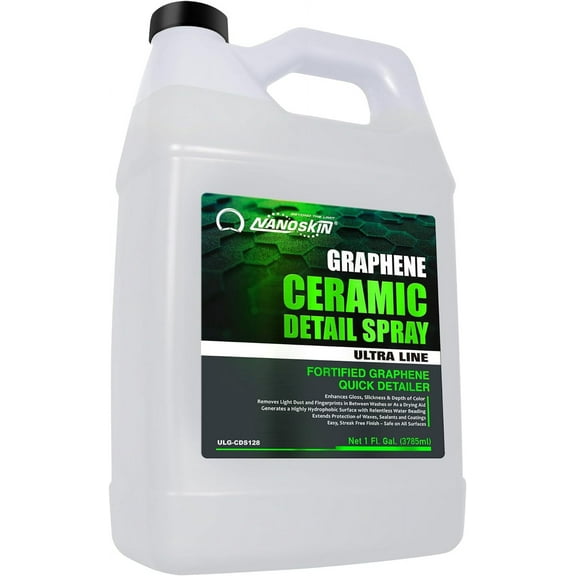 Nanoskin GRAPHENE Ceramic Detail Spray 1 Gallons – Hydrophobic Waterless Quick Detailer for Car Detailing | Prolongs Waxes, Sealants & Coatings| Dust Buster, Clay Bar Lubricant, Drying Aid & More