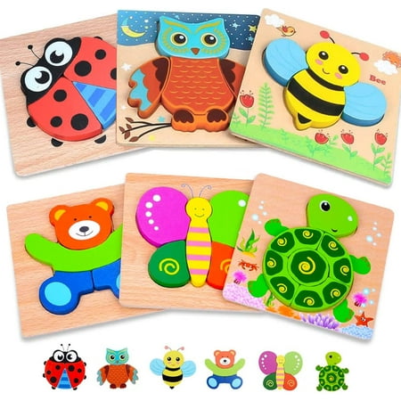 Wooden Animal Puzzles for Toddlers 1 2 3 Years Old, Boys & Girls Educational Toys Gift with 6 Animals Patterns, Bright Vibrant Color Shapes | Walmart Canada Wooden Animal Puzzles for Toddlers 1 2 3 Years Old, Boys & Girls Educational Toys Gift with 6 Animals Patterns, Bright Vibrant Color Shapes | Walmart Canada