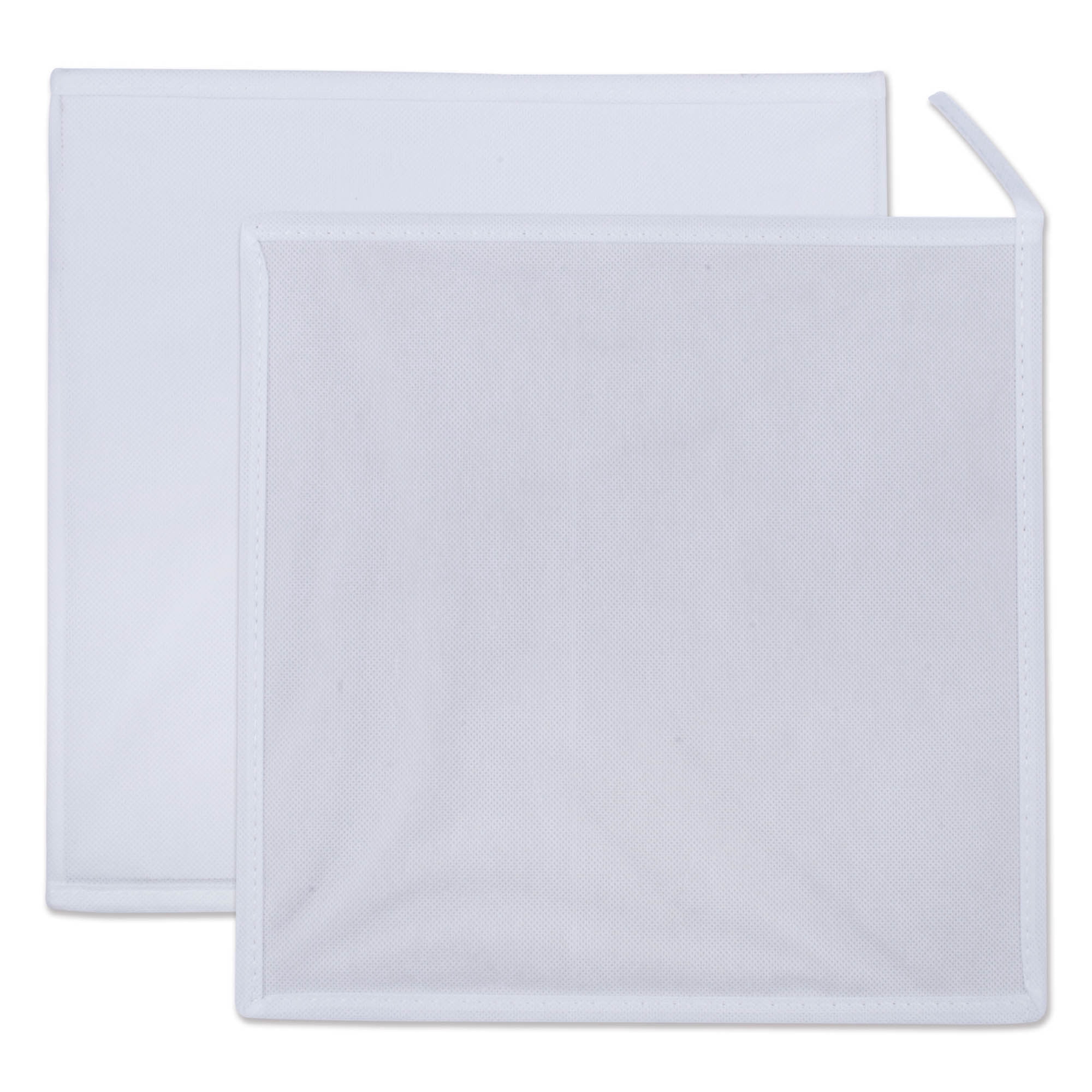 DII Non Woven Fabric Storage Bin Organizer Cube, Small Set, 11x11x11", White, 2 Piece